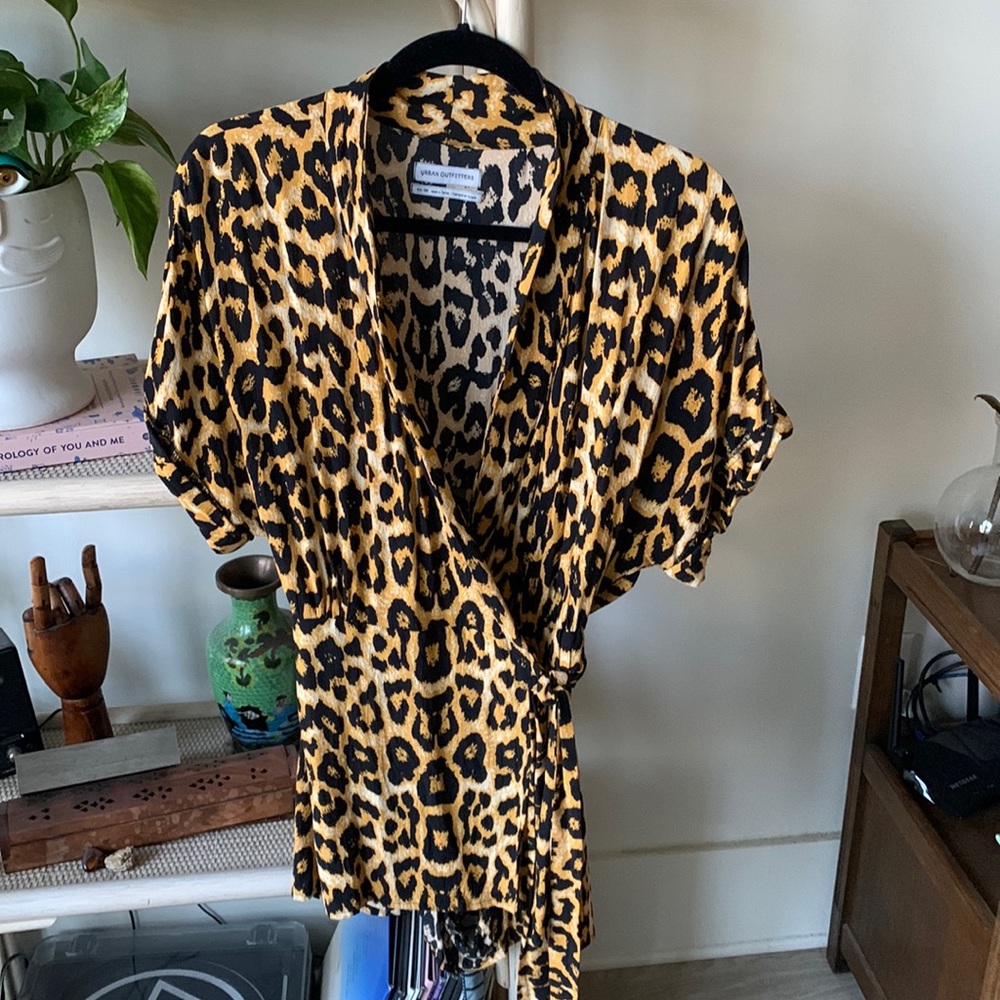 Urban outfitters animal print tie romper